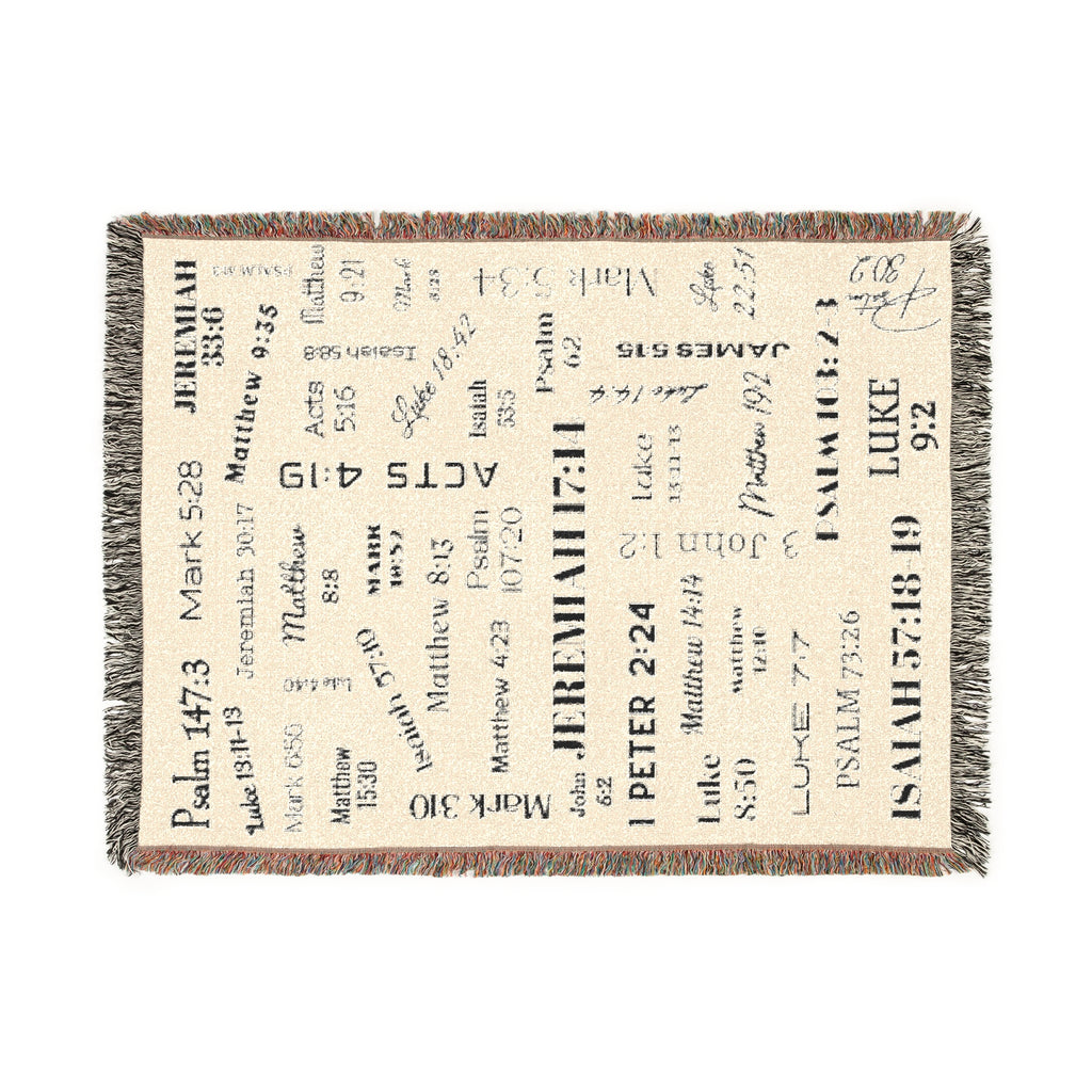 Healing Scriptures Blanket - 100% Cotton
