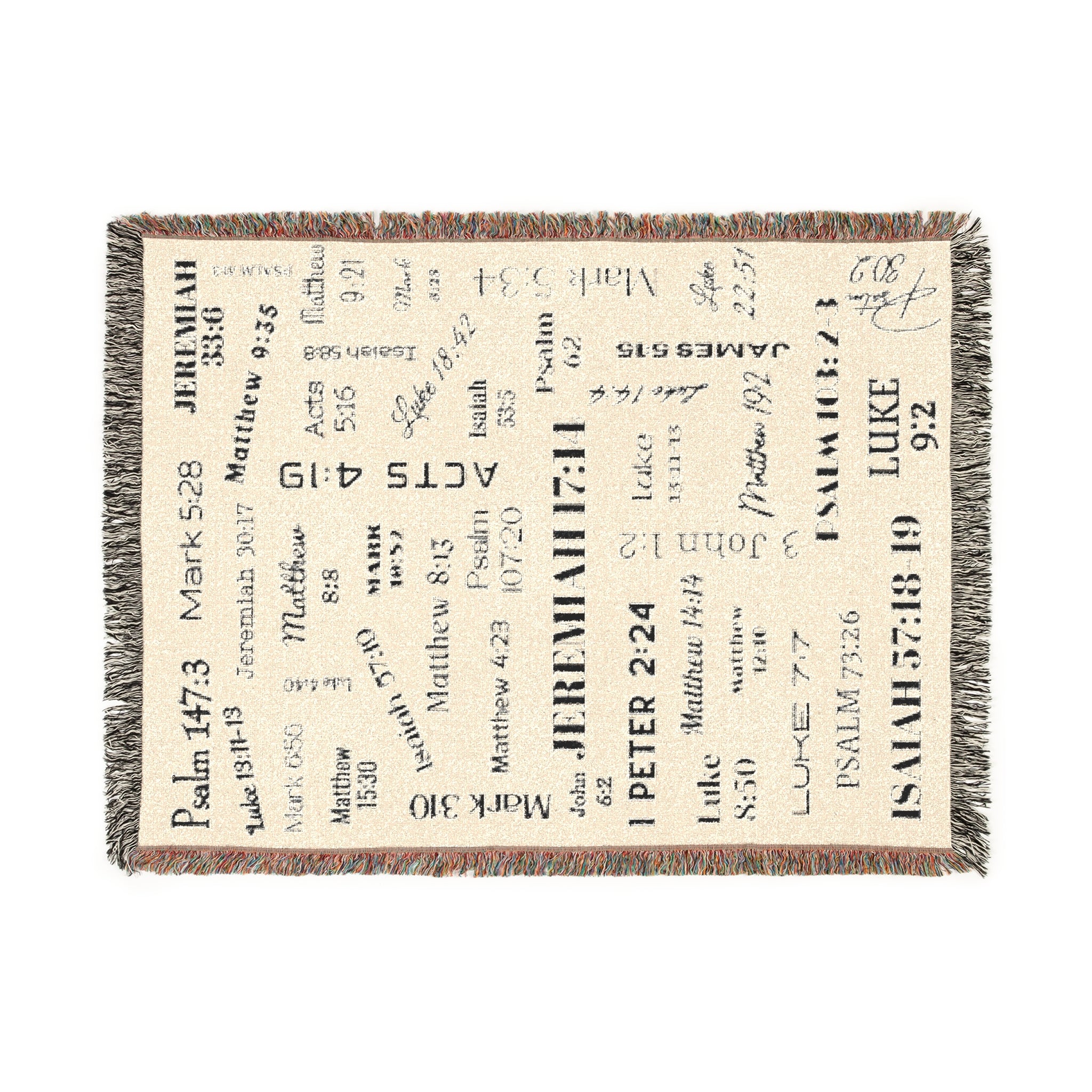 Healing Bible Verses Blanket - 100% Cotton