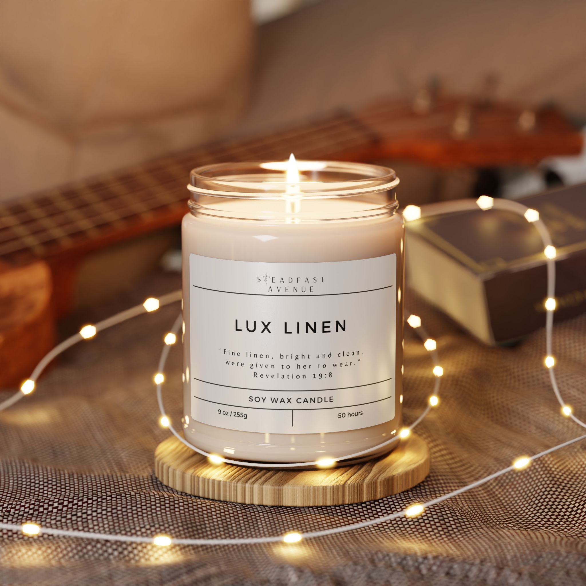 Scented Soy Candle Lux Linen