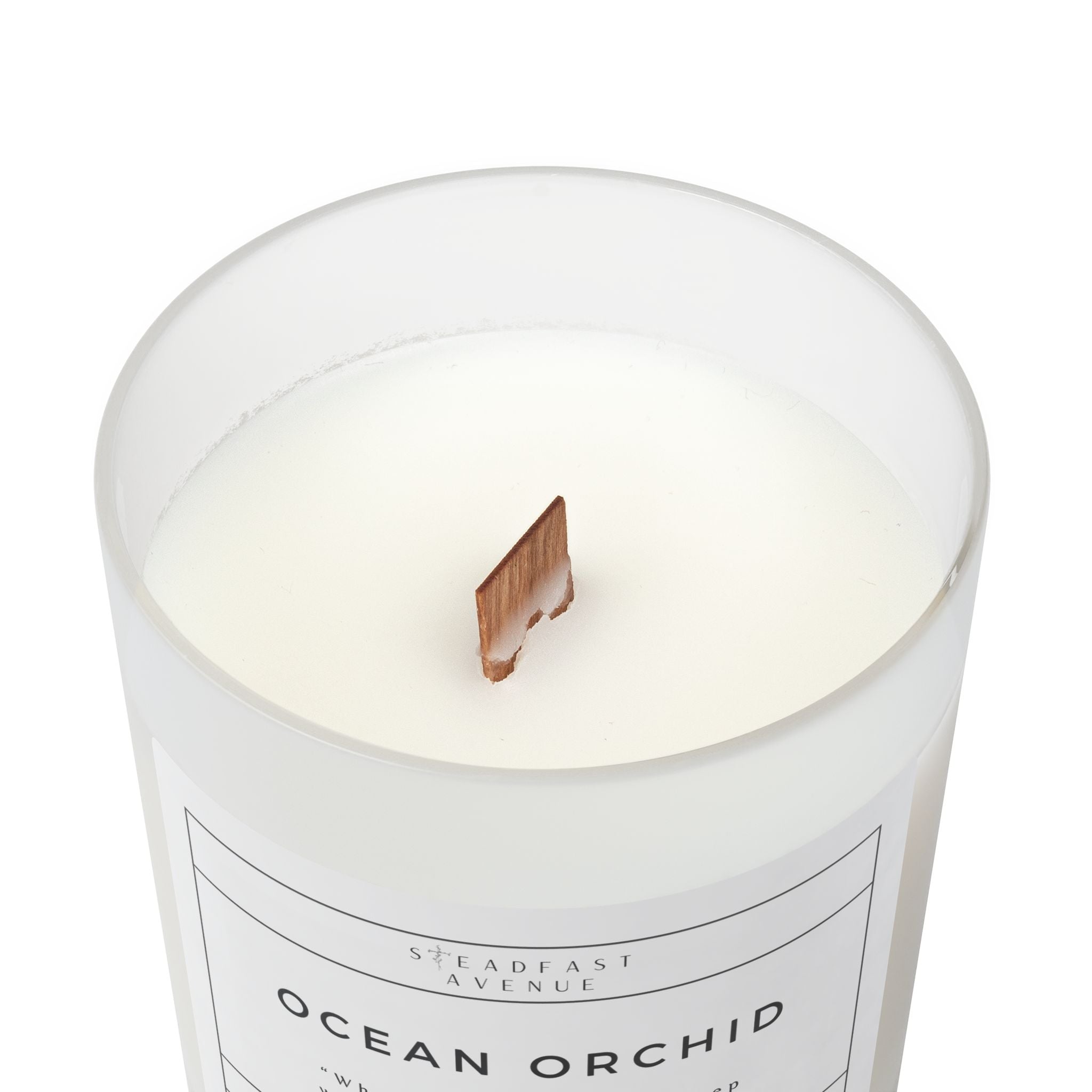 Scented Soy Candle Ocean Orchid - Frosted Glass