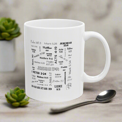 Healing Bible Verses Coffee Mug, 11 oz