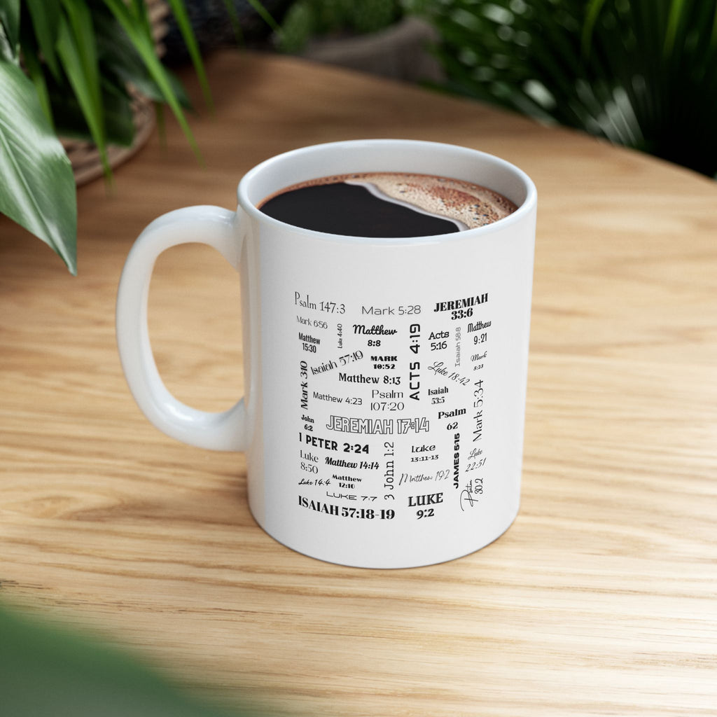 Healing Bible Verses Coffee Mug, 11 oz