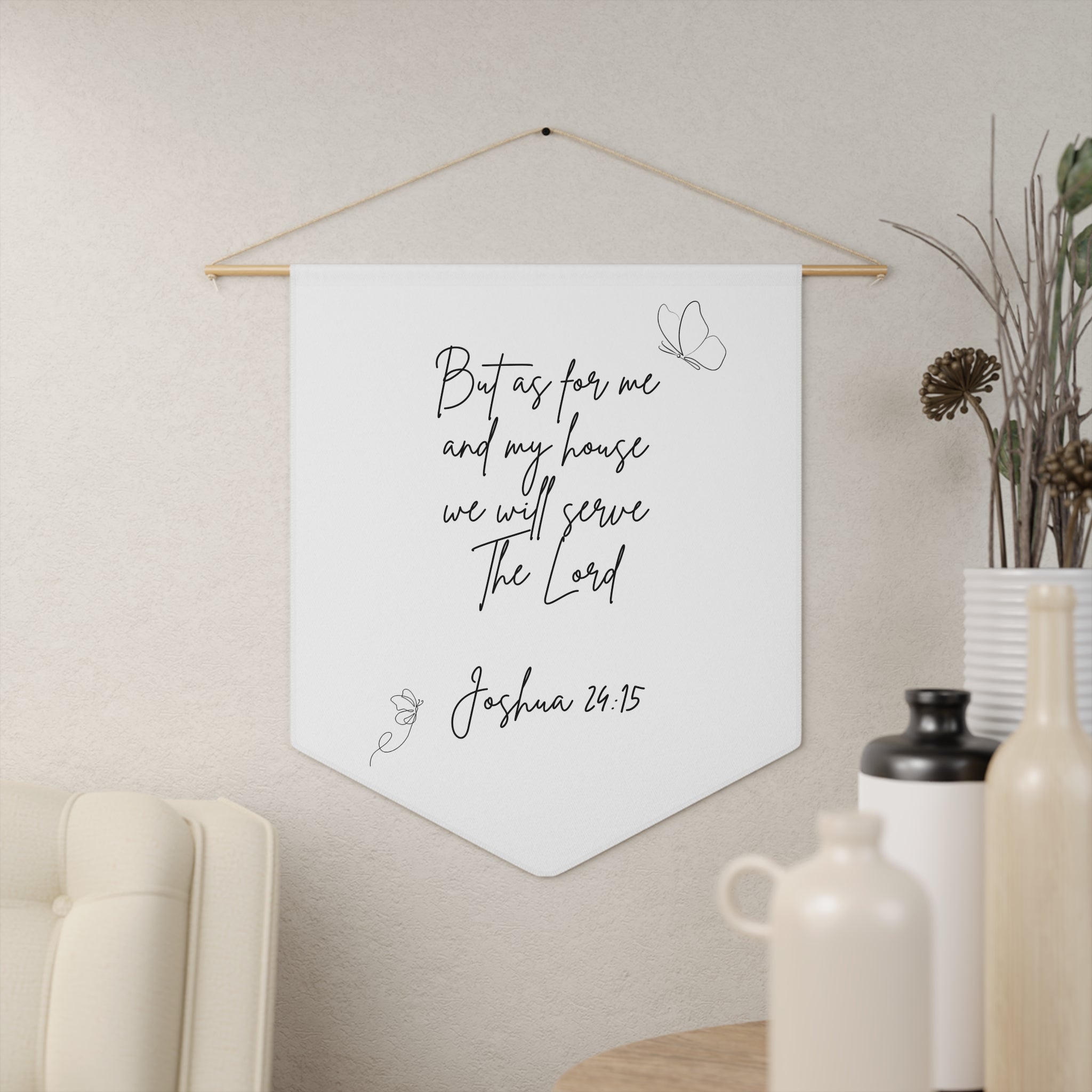 Inspirational Wall Pennant, Joshua 24:15