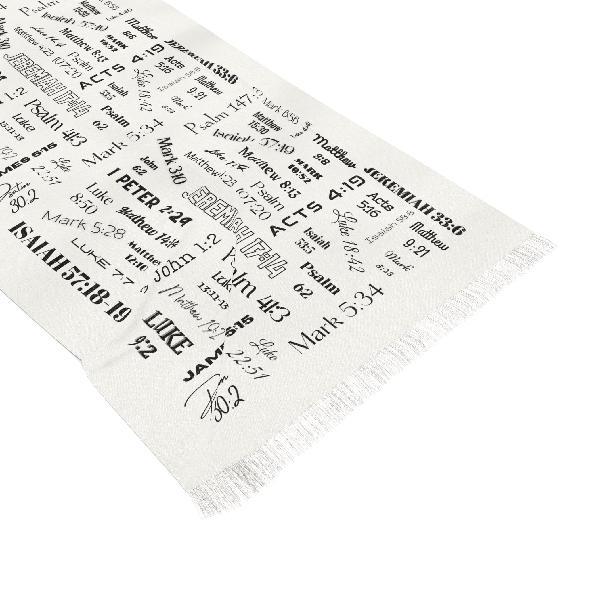 Healing Scriptures Light Scarf — Patterned Wrap