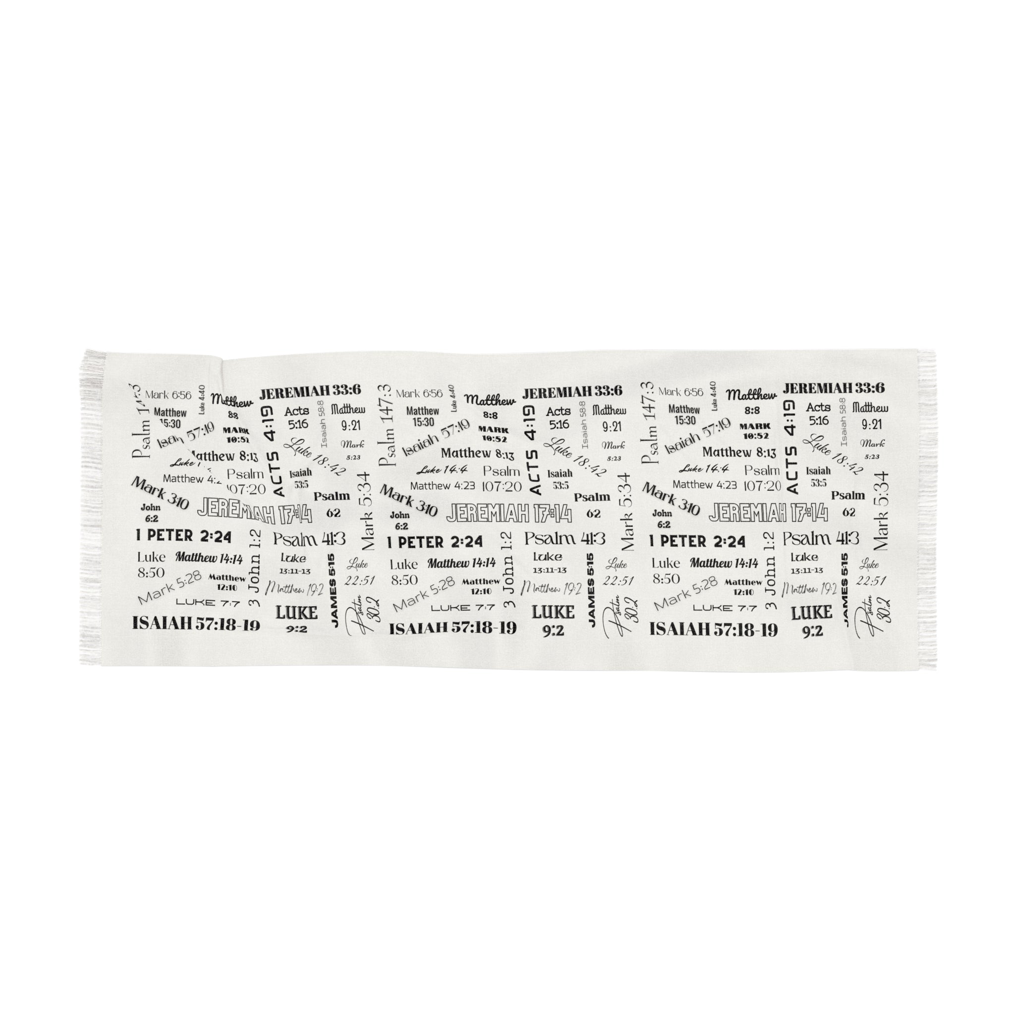 Healing Scriptures Light Scarf — Patterned Wrap