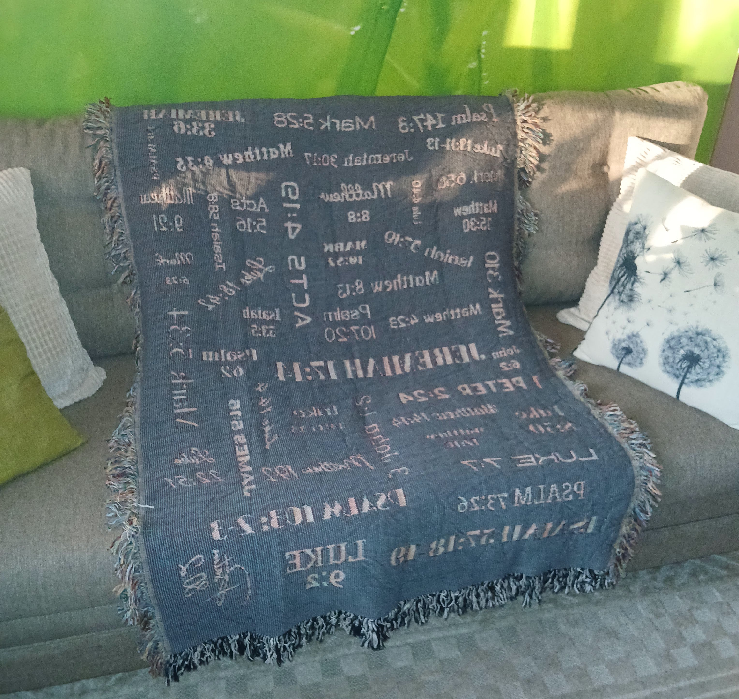 Healing Bible Verses Blanket - 100% Cotton