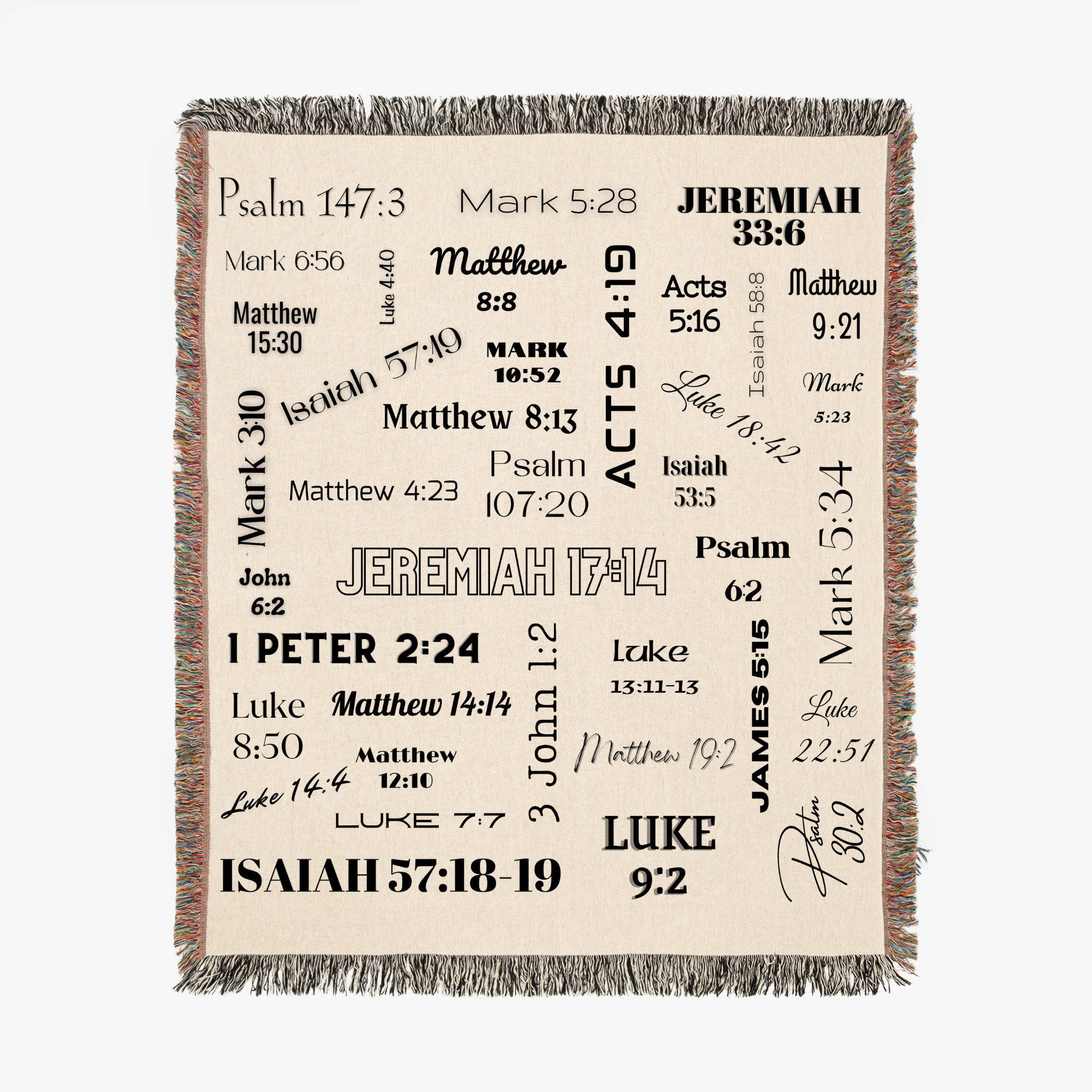 Healing Bible Verses Blanket - 100% Cotton