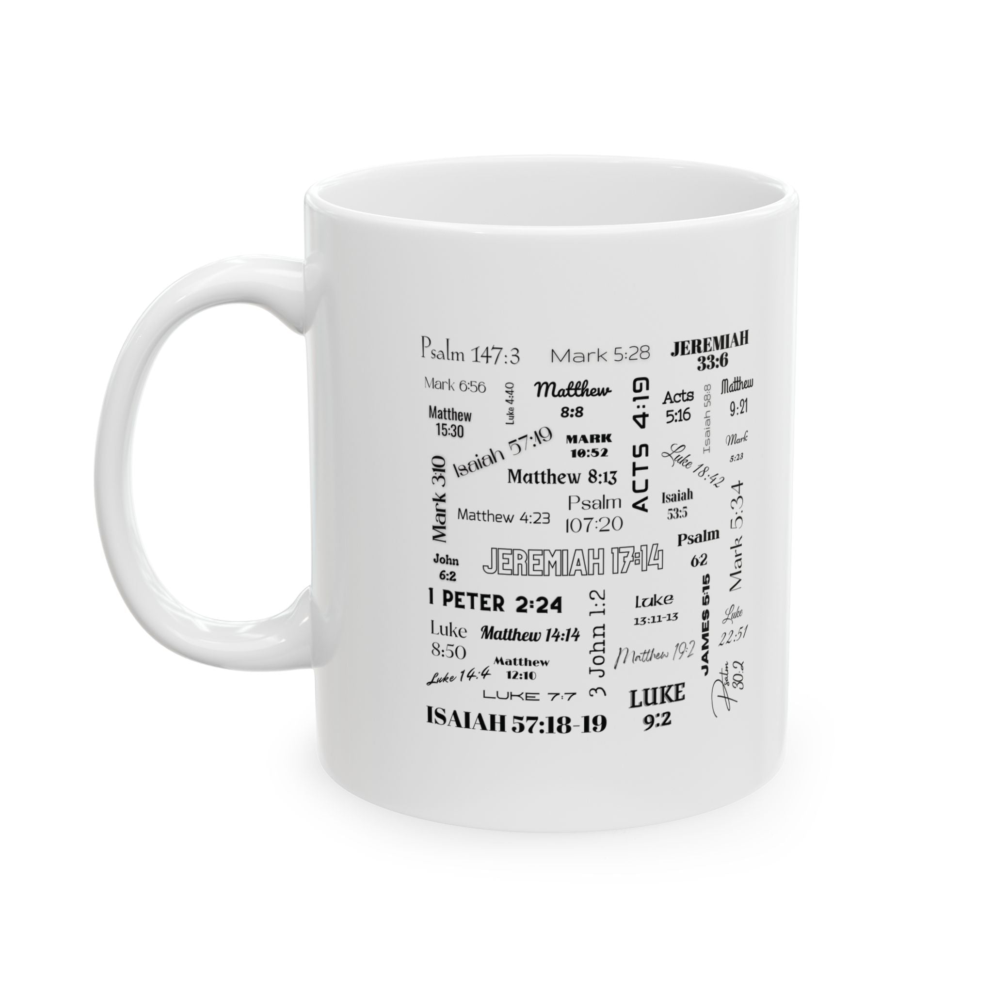 Healing Bible Verses Coffee Mug, 11 oz