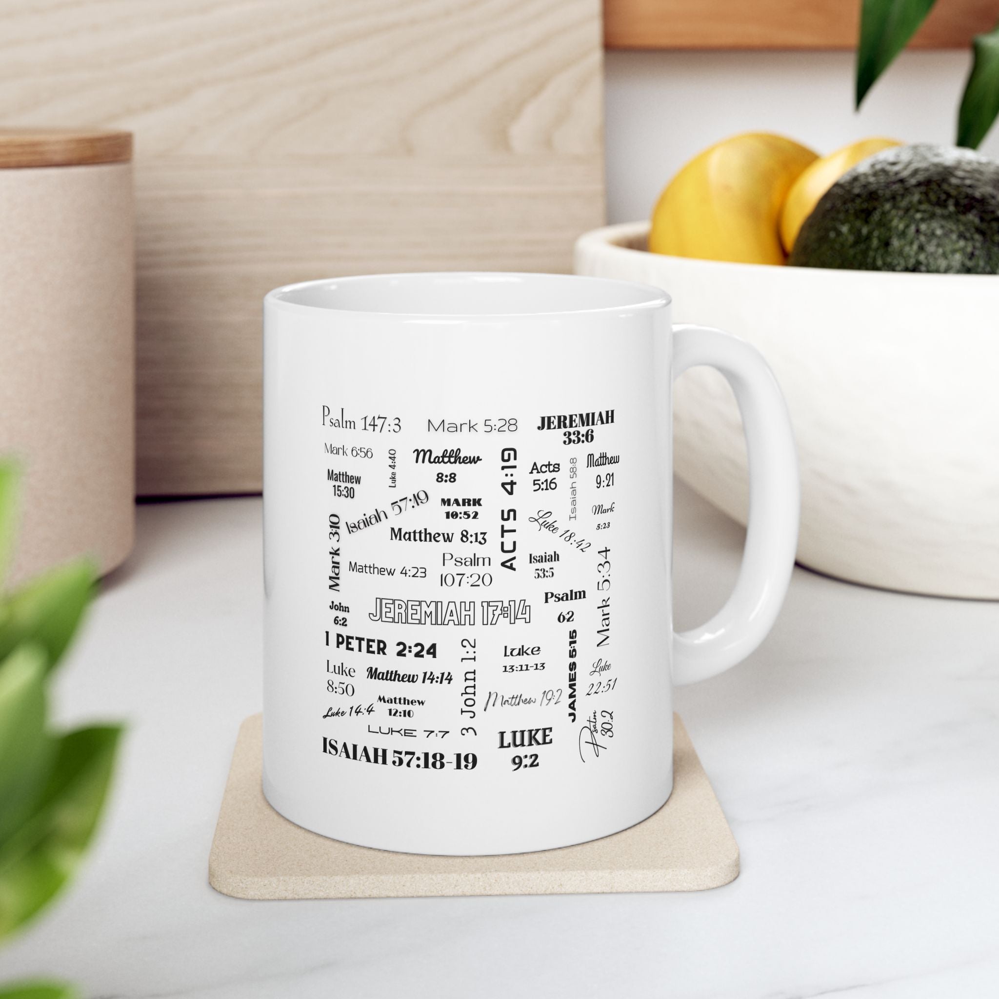 Healing Bible Verses Coffee Mug, 11 oz